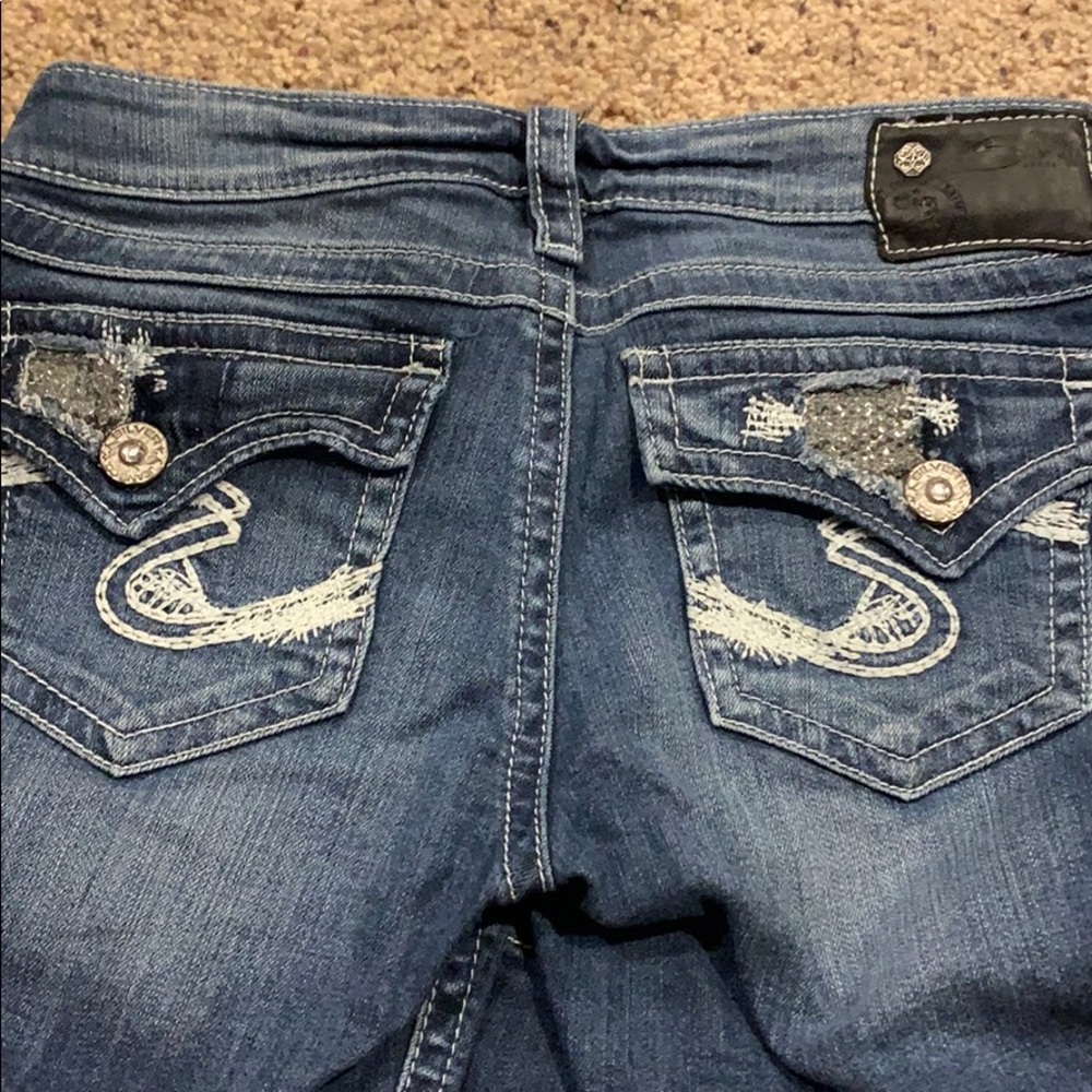 Silver Flare Jeans